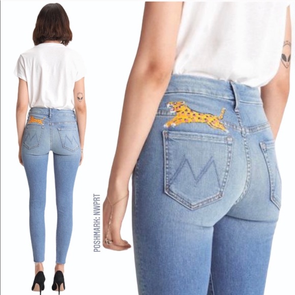 MOTHER Denim - MOTHER High Rise Looker Shoot To Thrill Leopard 25
